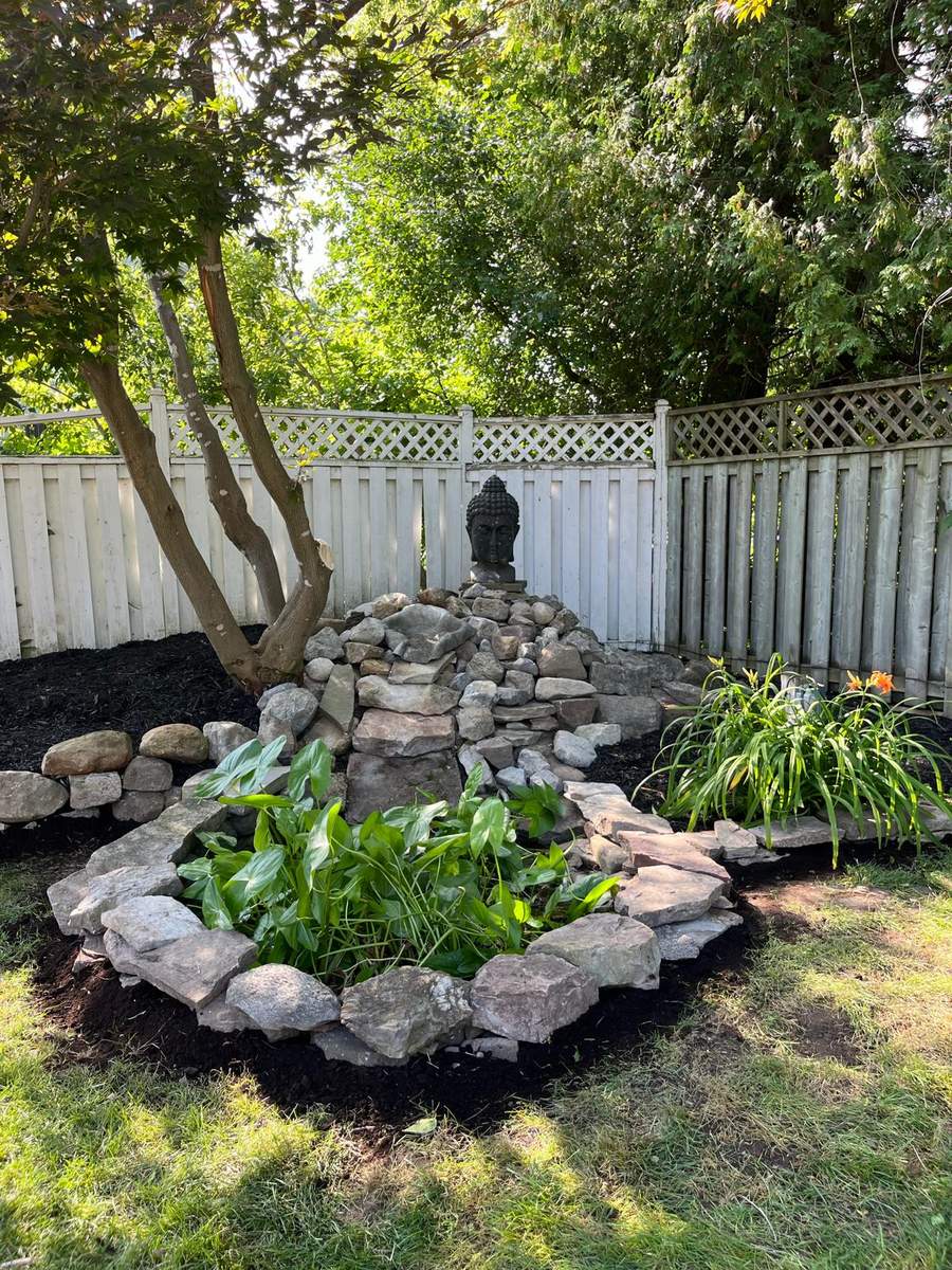 Rock garden and water feature